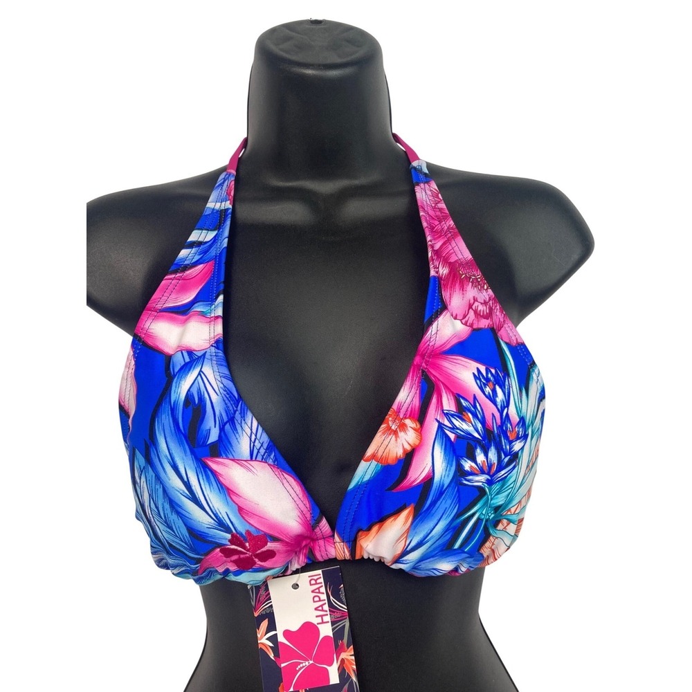 Hapari Passion Tie-Front Bikini‎ Top | Tropical Floral | Size M | NWT - Picture 3 of 7